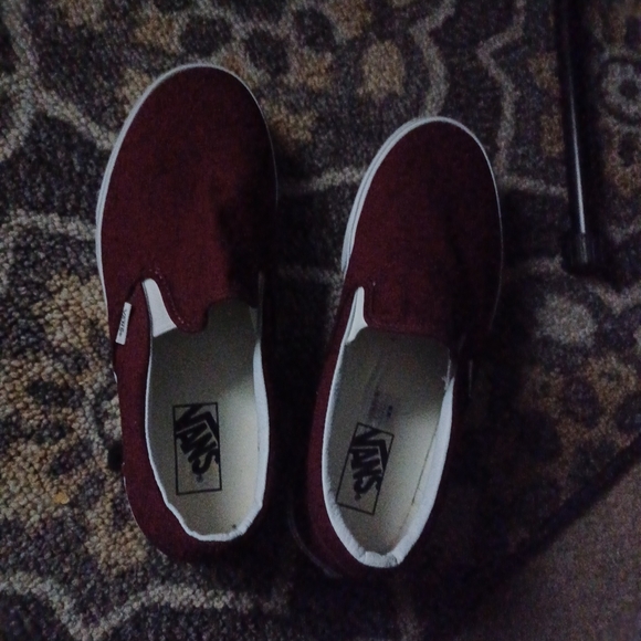 Vans Other - Vans Men's Burgundy Slip-On Loafers Mens Sz. 9 Womens 10.5